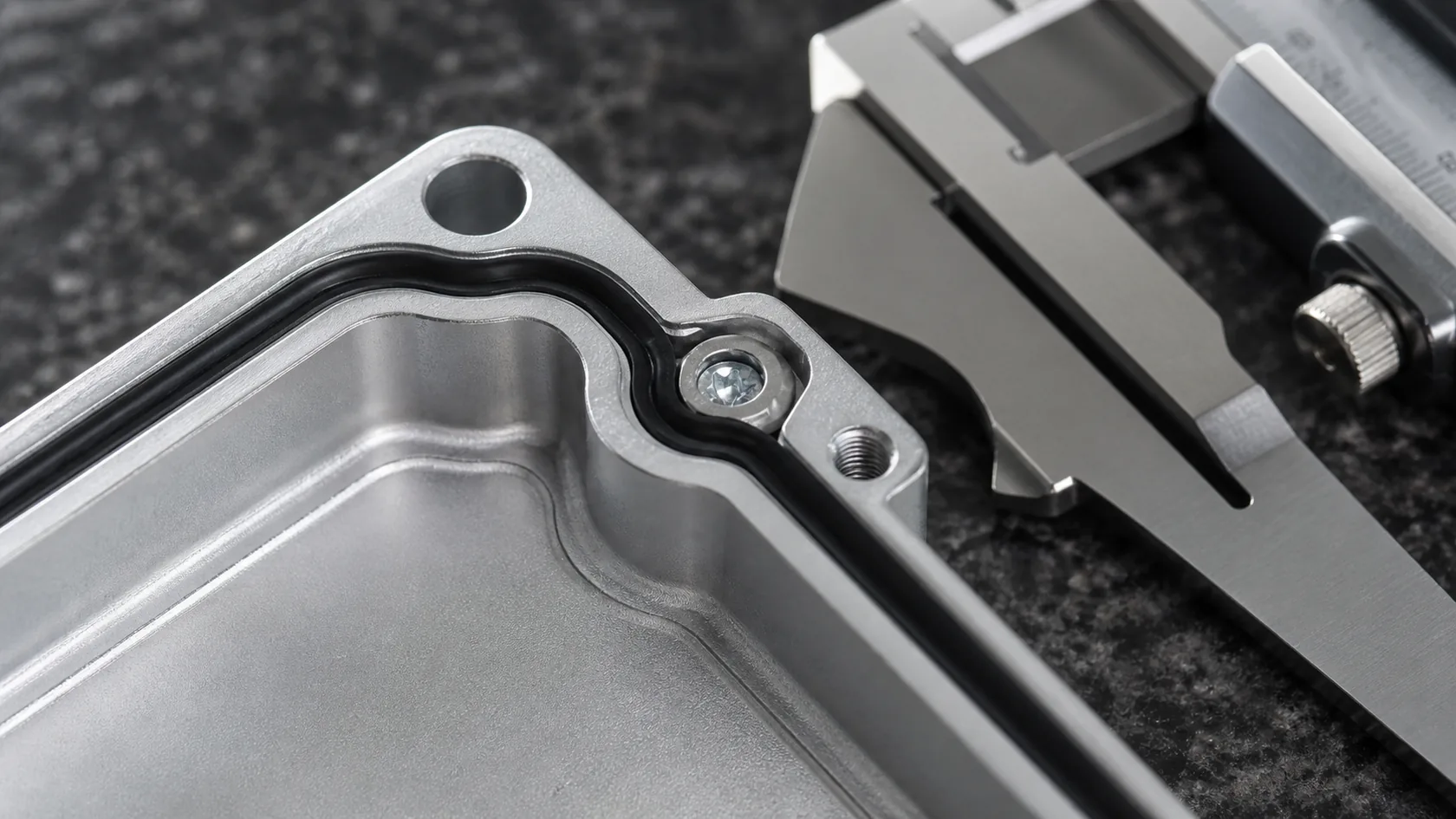 Gasket seated in a machined enclosure cover groove