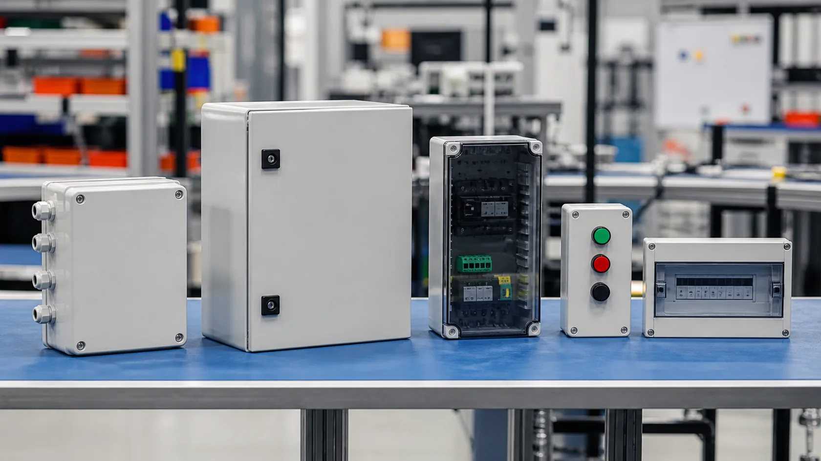 Junction control instrument operator and distribution enclosure examples