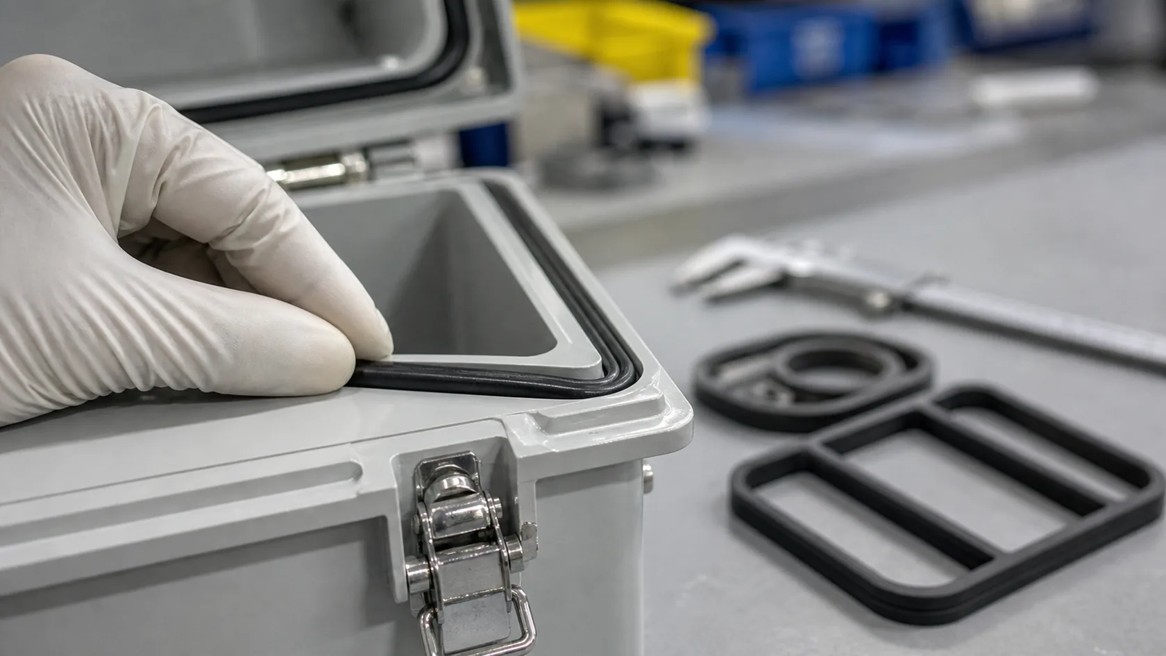 Gasket compression inspection on a custom enclosure