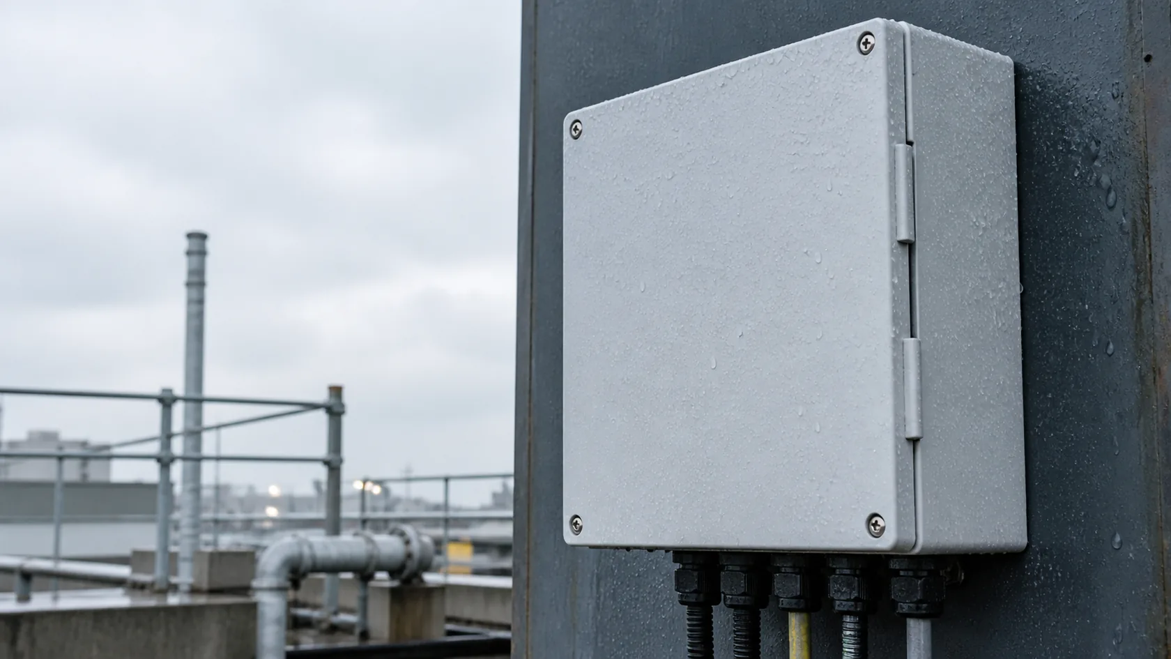 Corrosion-resistant outdoor electrical enclosure with gasketed door